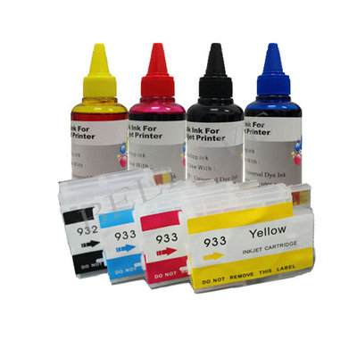 4 Cartucce d'inchiostro ricaricabili con chips autoresettante T16 per WorkForce WF-2010, 2510 4 Cartucce d'inchiostro ricaricabili con chips autoresettante T16 per WorkForce WF-2010, 2510