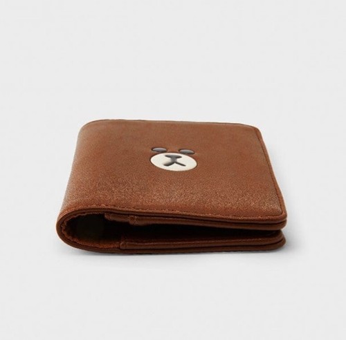 CUBIERTA DE PASAPORTE MARRÓN PARECIDA A CUERO CUADRADA DE VIAJE Line Friends productos auténticos - Imagen 7 de 9
