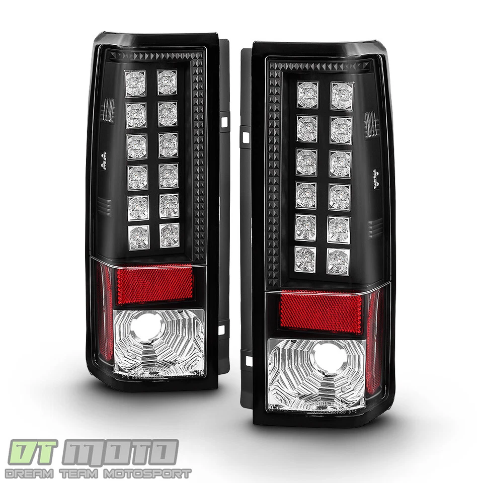 BLK 1985-2005 Chevy Astro GMC Safari Lumileds LED Tail Lights Lamps Left+Right - Image 2 of 4