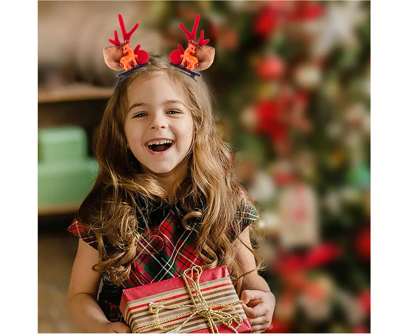 Christmas Hair Clip Cute Antlers Ears Hair Accessory for Christmas