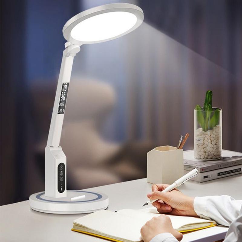 Modern White LED USB Table Lamp with Touch Control for Home Decoration-image