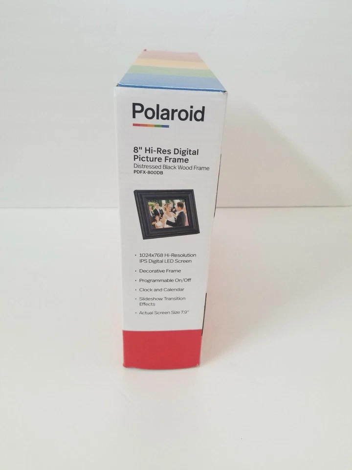 8" Digital Photo Frame Distressed Black - Polaroid  - Image 3 of 4