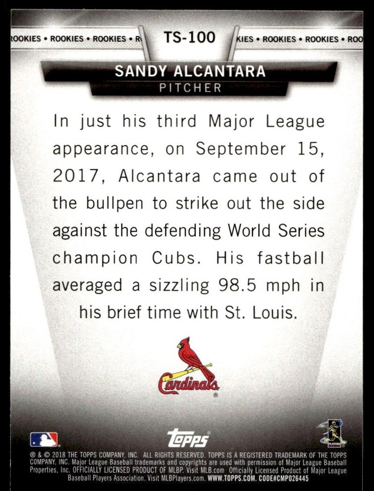 2018 Topps Salute Sandy Alcantara Rookie #TS-100 | …