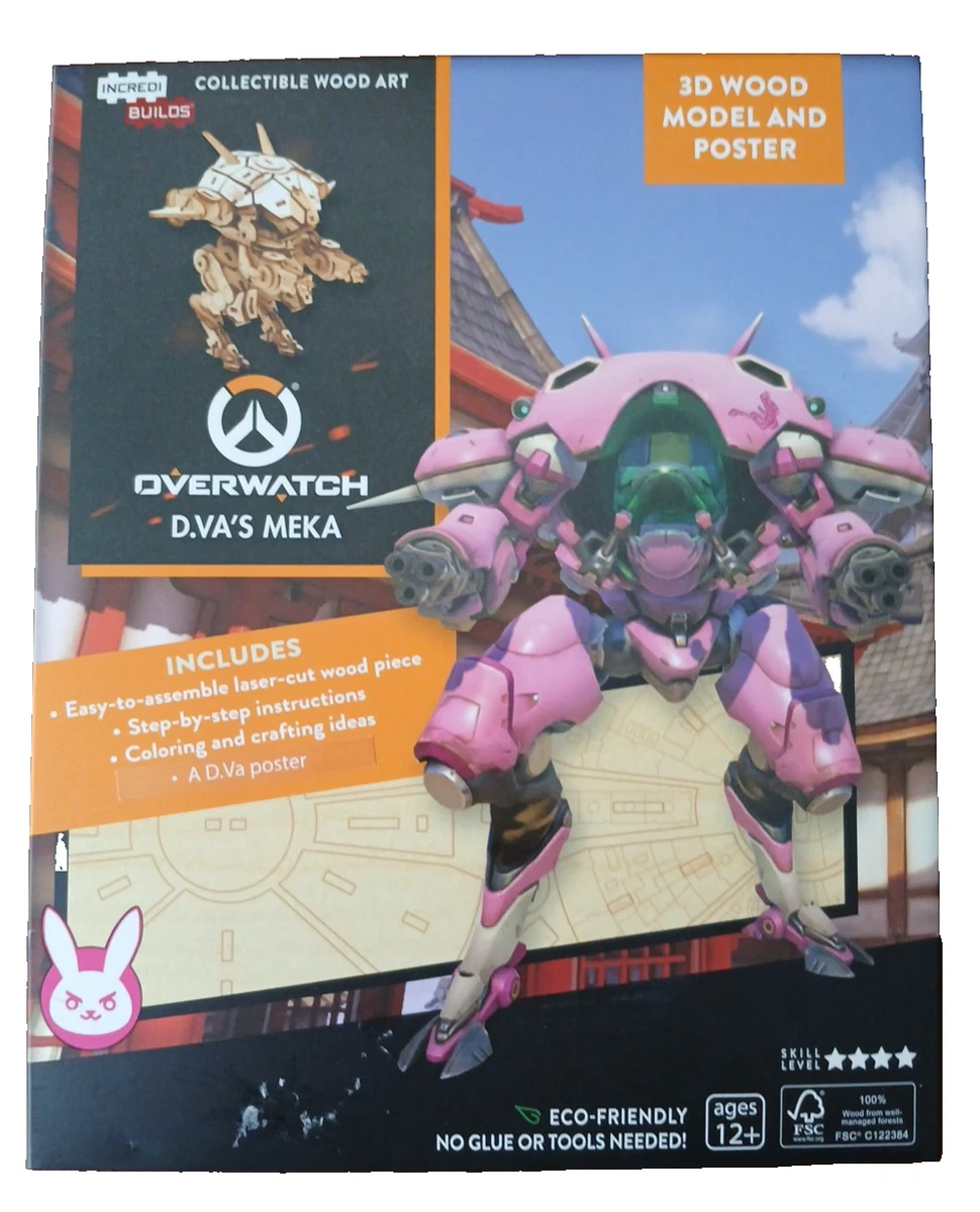 Overwatch D.vas Meka modèle et affiche en bois 3D - NEUF