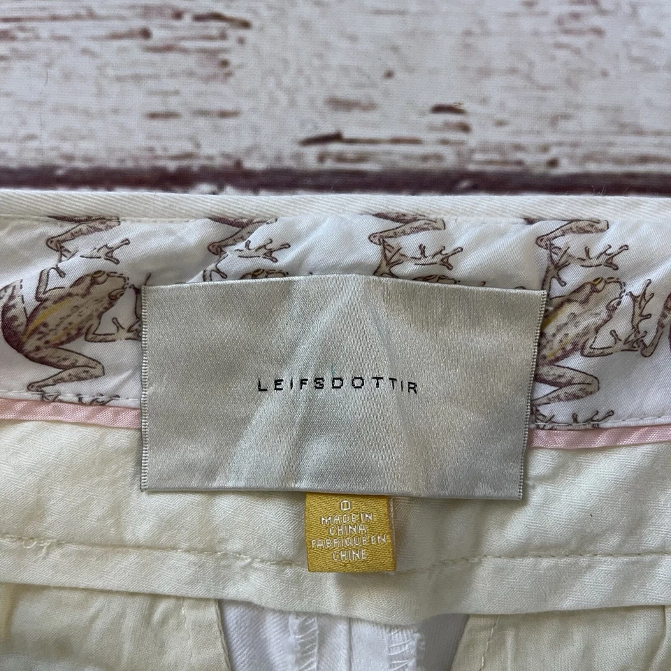 Pantalones Cortos Leifedottir Mujer 0 Blanco Anthropologie Foto 4 de 4