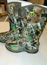 Tidewe Rubber Hunting Boots Waterproof,Insulated,Adjustable Cuff Gusset,Easy...