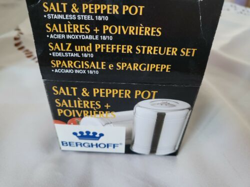 Salt and Pepper Spreaders Set "Berghoff" Stainless Steel - Picture 1 of 5
