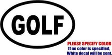 Golf Oval Vinyl Decal Sticker Car Truck Window Bumper Various Sizes