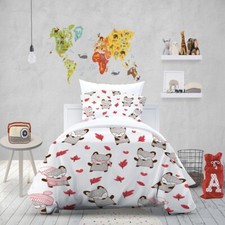3D Fox Leaves Heart Cartoon Quilt Cover Set Duvet Cover Bedding Pillowcases