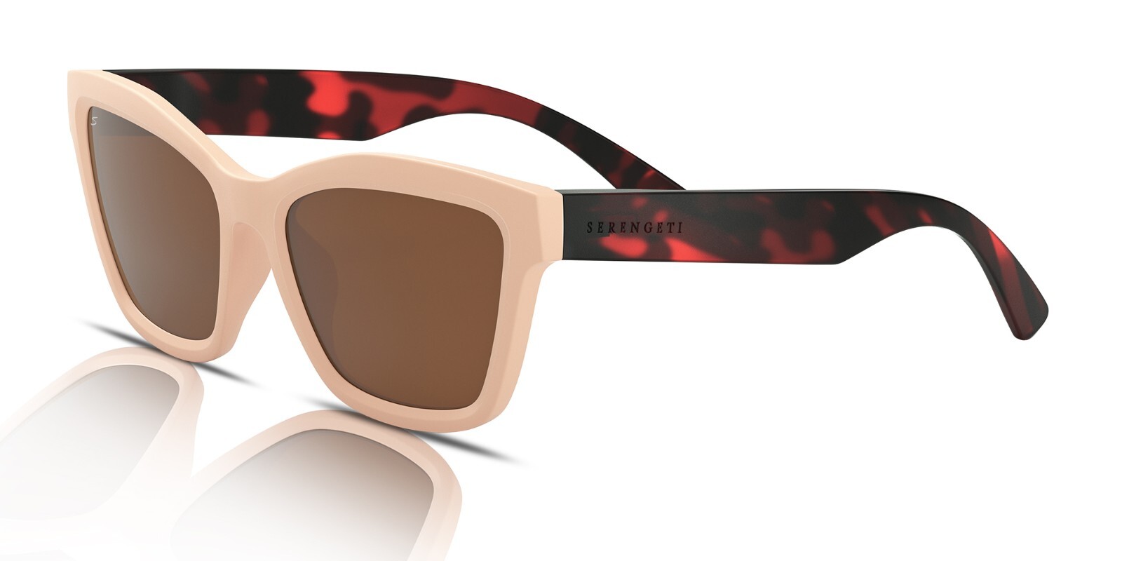 Serengeti Rolla SS537002 Mineral Brown Polarised White Tortoise Sunglasses