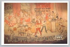 Archie Campbell Mural at Grand Ole Opry in Nashville Tennessee Postcard