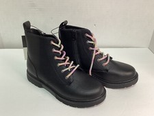 Art Class Zoe Zipper Lace-Up Combat Boots - Black -