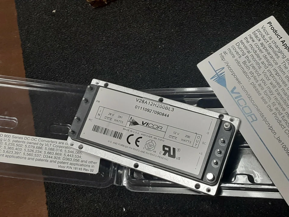Vicor V28A12H200BL3 DC/DC Converter In 28v 241w Out 12v 200w watts Power Supply - Image 4 of 4
