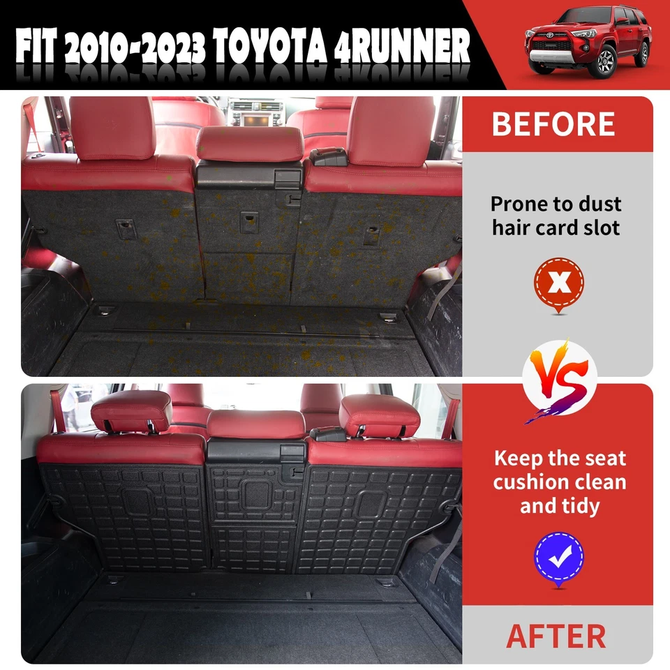 Fit 2010-2023 Toyota 4Runner 5 lugares porta-malas tapetes encosto forros de carga TPE - Imagem 2 de 4