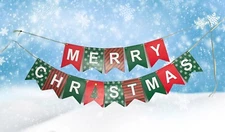 Buy 1 Get 1 Free!!  “MERRY CHRISTMAS” Banner