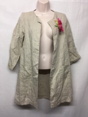 Motel Diffusione Moda Women's 3/4 Sleeve Open Linen Light Jacket Sizes S - M  g4