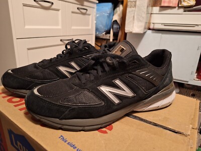 Size 12 New Balance 990v5 M990BK5 Men's US Black Shoes Made In USA