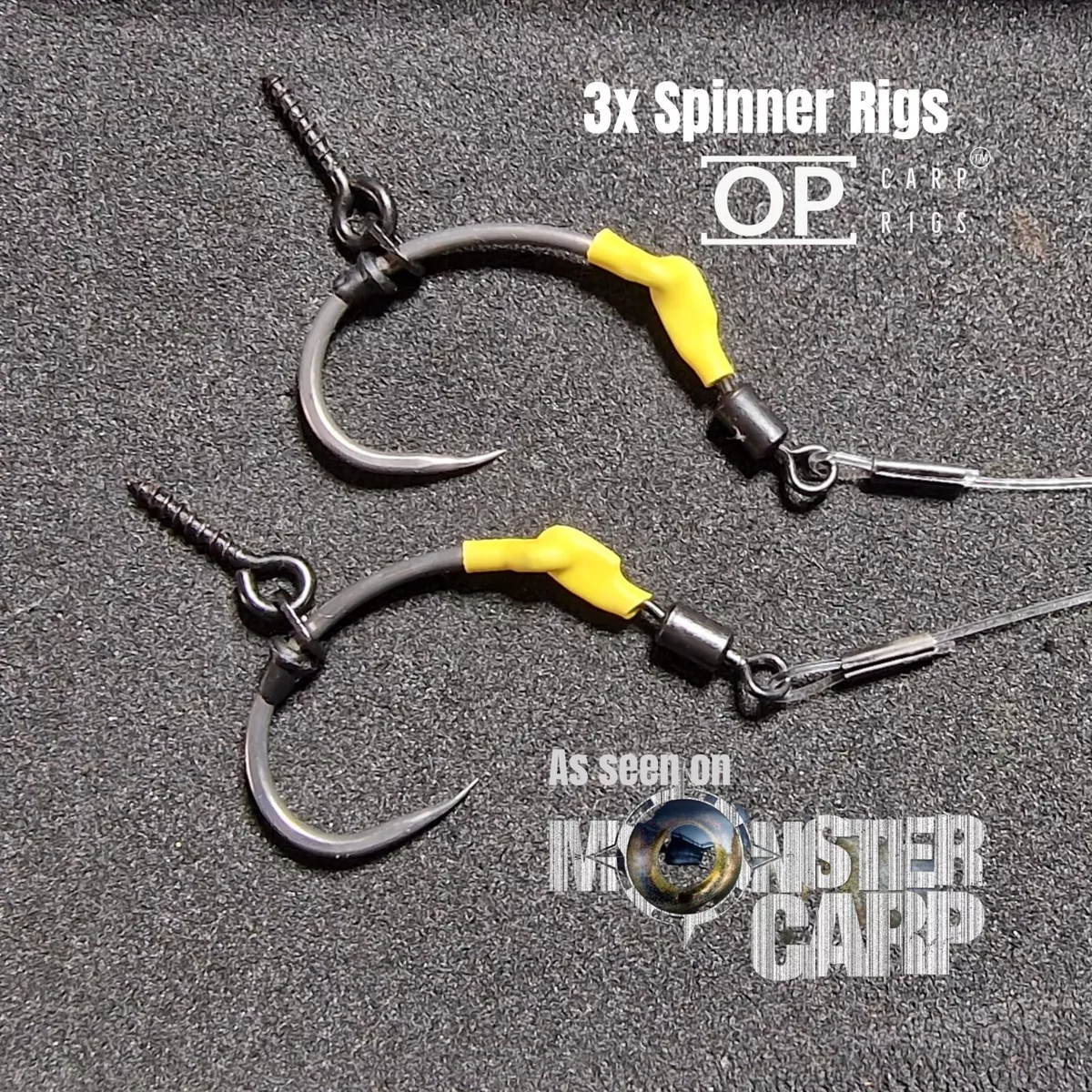 Set of 3 Spinner Rigs Monster Carp style rigs, Neil Spooner / Tom