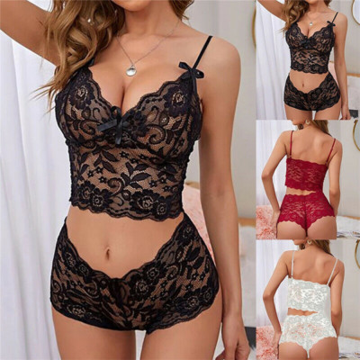 Women's Sexy Lingerie Lace Plus Size Push Up Vest Bra Underwear Panties Set