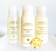 Aveda Rosemary Mint Shampoo, Conditioner, Hand Body Wash Lot of 3 Travels