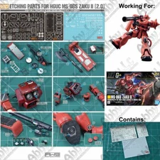 for HG 1/144 Zaku II 2 Char 40th Anniversary UC AW9 Details Part Etch+Decal S023