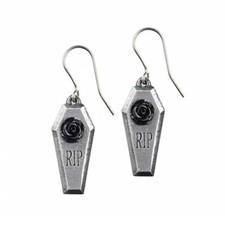 Alchemy Gothic RIP Rose Pewter Coffin Dropper...