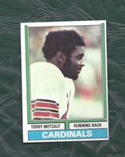 1974 Topps football card #444 Terry Metcalf St. Louis Cardinals EXMT+/NM ROOKIE. rookie card picture