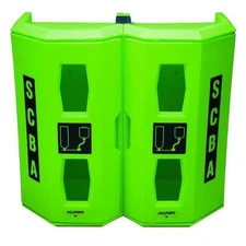 Allegro Industries 4350 Hi-Viz Green Dual Scba Wall Case