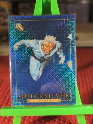 2024 Upper Deck Marvel Masterpieces '92 Blue Traxx Quicksilver #71