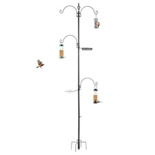93inch Iron With four Hooks, With Bird Feeder Black Courtyard Bird Feeder NEW -