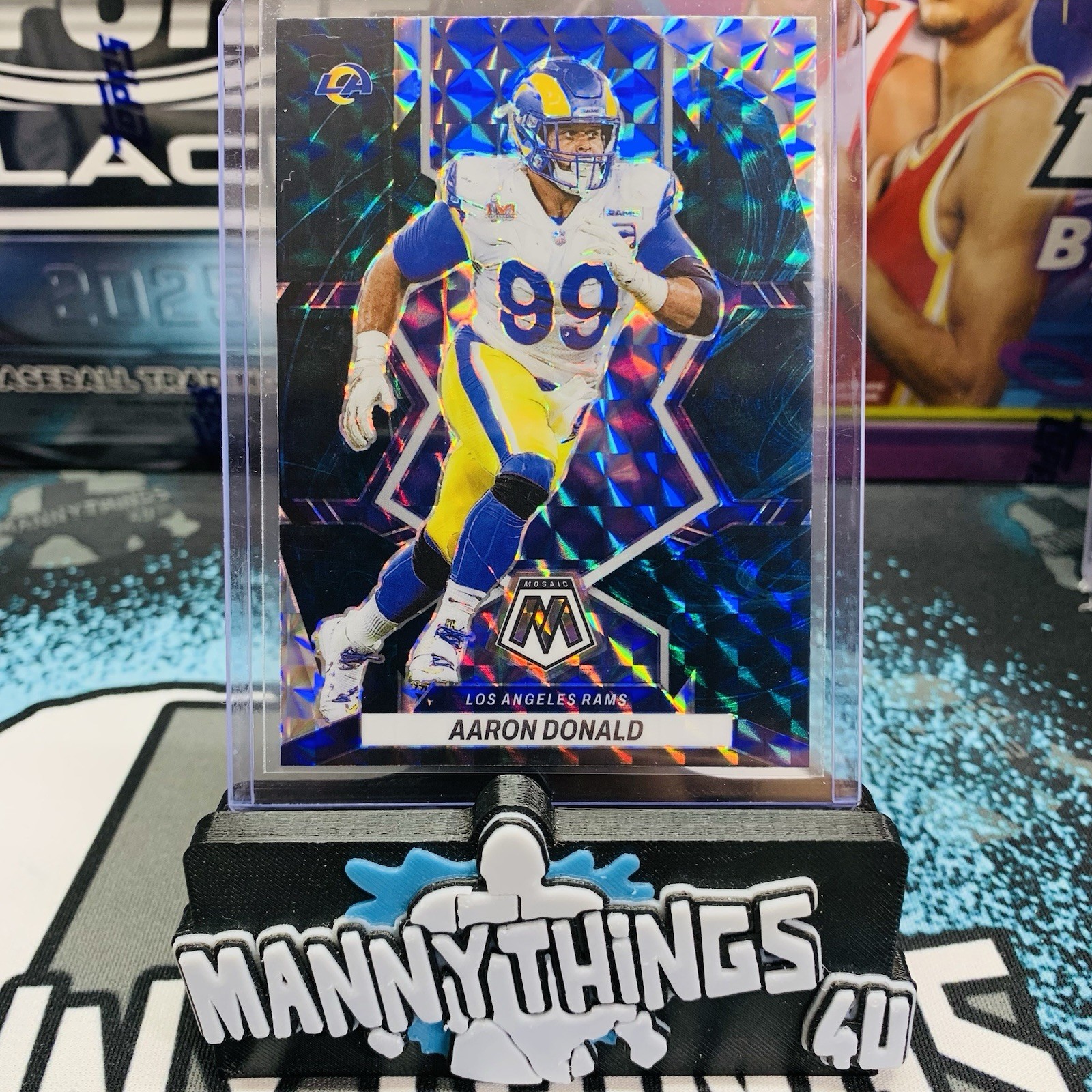 2022 Panini Mosaic Aaron Donald #112 Genesis Prizm CASE HIT SSP LA RAMS🔥
