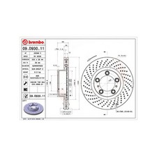 BREMBO 09.D930.11 Brake Disc Front,Left Fits Porsche 718 Boxster 718 Cayman 911