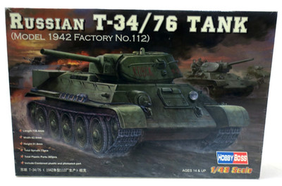 Hobby Boss 1/48 Russian T-34 / 76 Tank Model Kit #84806
