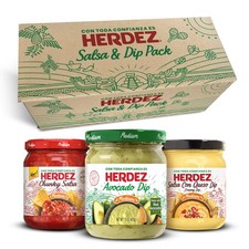HERDEZ Salsa Dipping Variety 3 Pack NEW Chunky Medium, Con 3