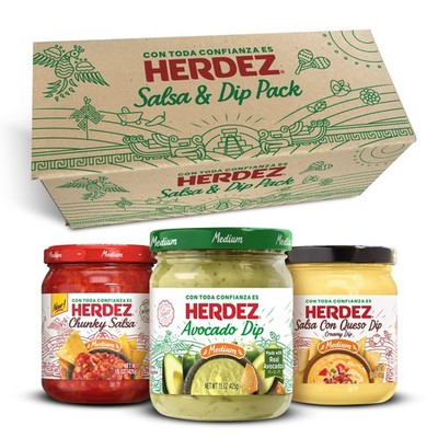 HERDEZ  Salsa Dipping Variety 3 Pack   NEW! Chunky Medium, Con 3