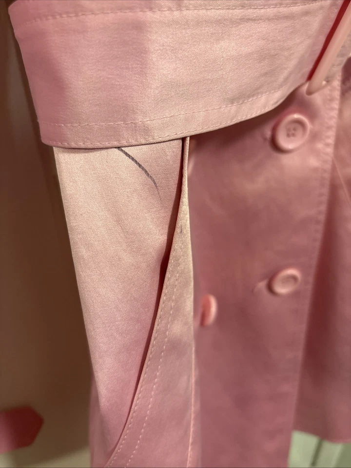 Gabardina Joan Rivers Rosa Leopardo Forrada Chaqueta Doble Pecho Vintage Talla L Foto 2 de 4