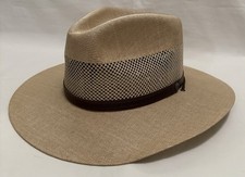 Bounty Hunter Cowboy Hat Hard Coated Straw Banded Western Size XL Made In USA
