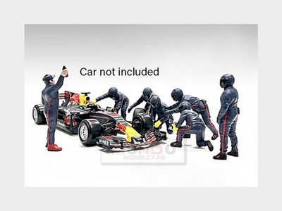 1:18 AMERICAN DIORAMA F1 Set 2 Pit-Stop Set 7 X Meccanici Mechanics AMDI76558 Mo