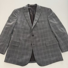 Brooks Brothers 346 Regent Fit 48R Gray Plaid Wool Blazer Sport Coat