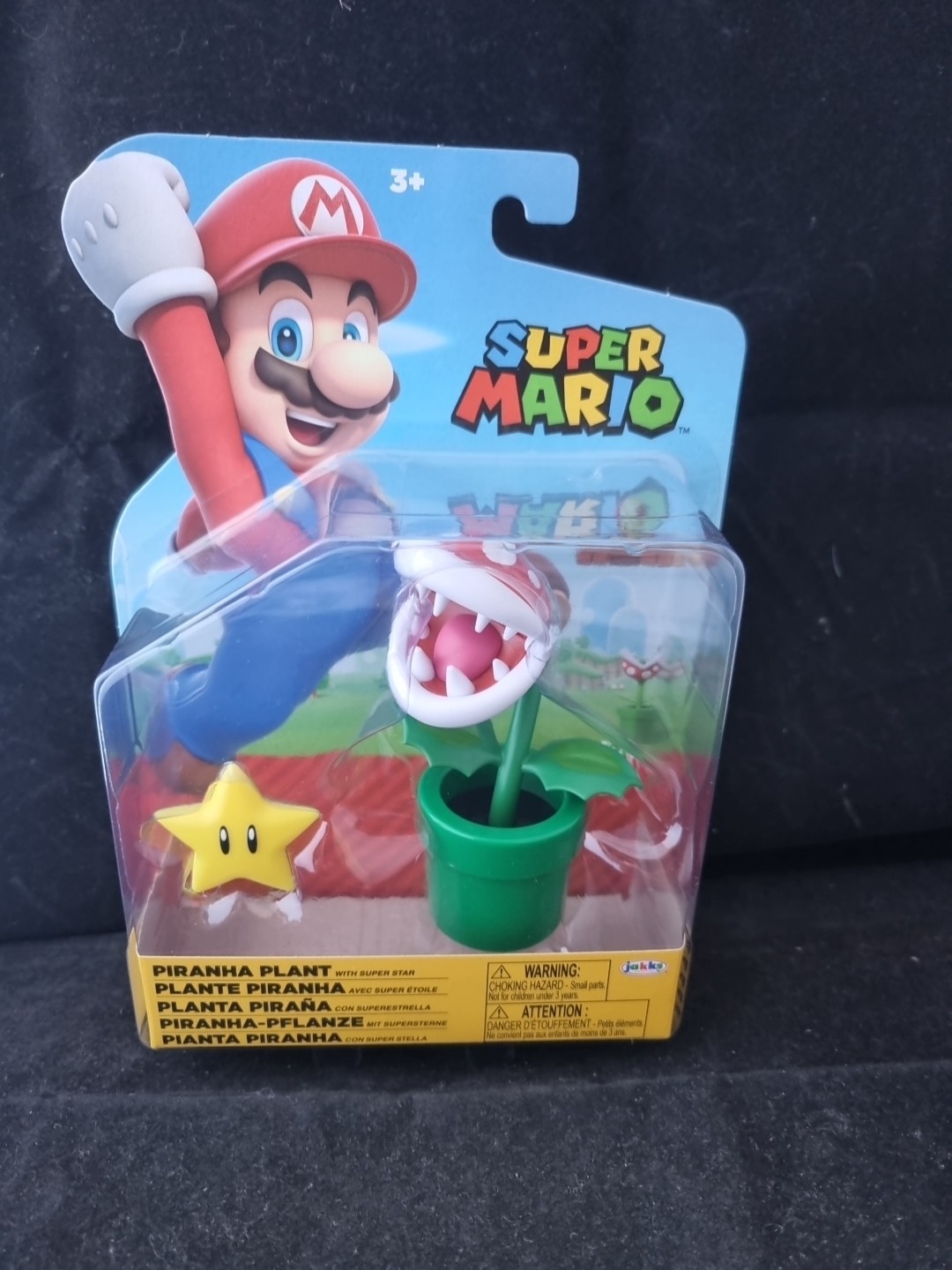 Super Mario 4"" Figure Piranha Plant with Super Star Nintendo New