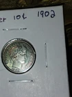1902 Barber Dime. Fantastic Rainbow Colors Pretty Coin