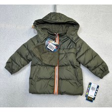iXtreme Kids Boys 2T -New - Olive Green Puffer Jacket with Fleece Lined Hood