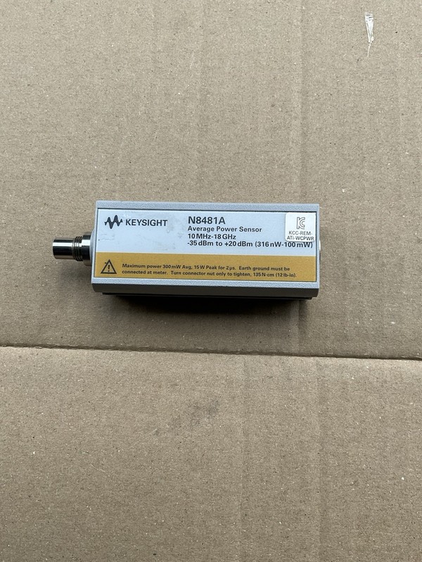 KEYSIGHT N8481A POWER SENSOR 10 MHz - 18 GHz -35 dBm TO +20 dBM (316nW-100 mW)