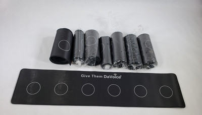 Lot of 8 DaVoice Black 6 Button Dog Training Mat Only