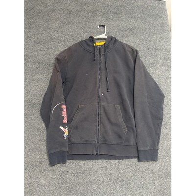 Red Bull Air Race Mens Full Zip Hoodie Sweatshirt Jacket XL Gray Yellow Logo