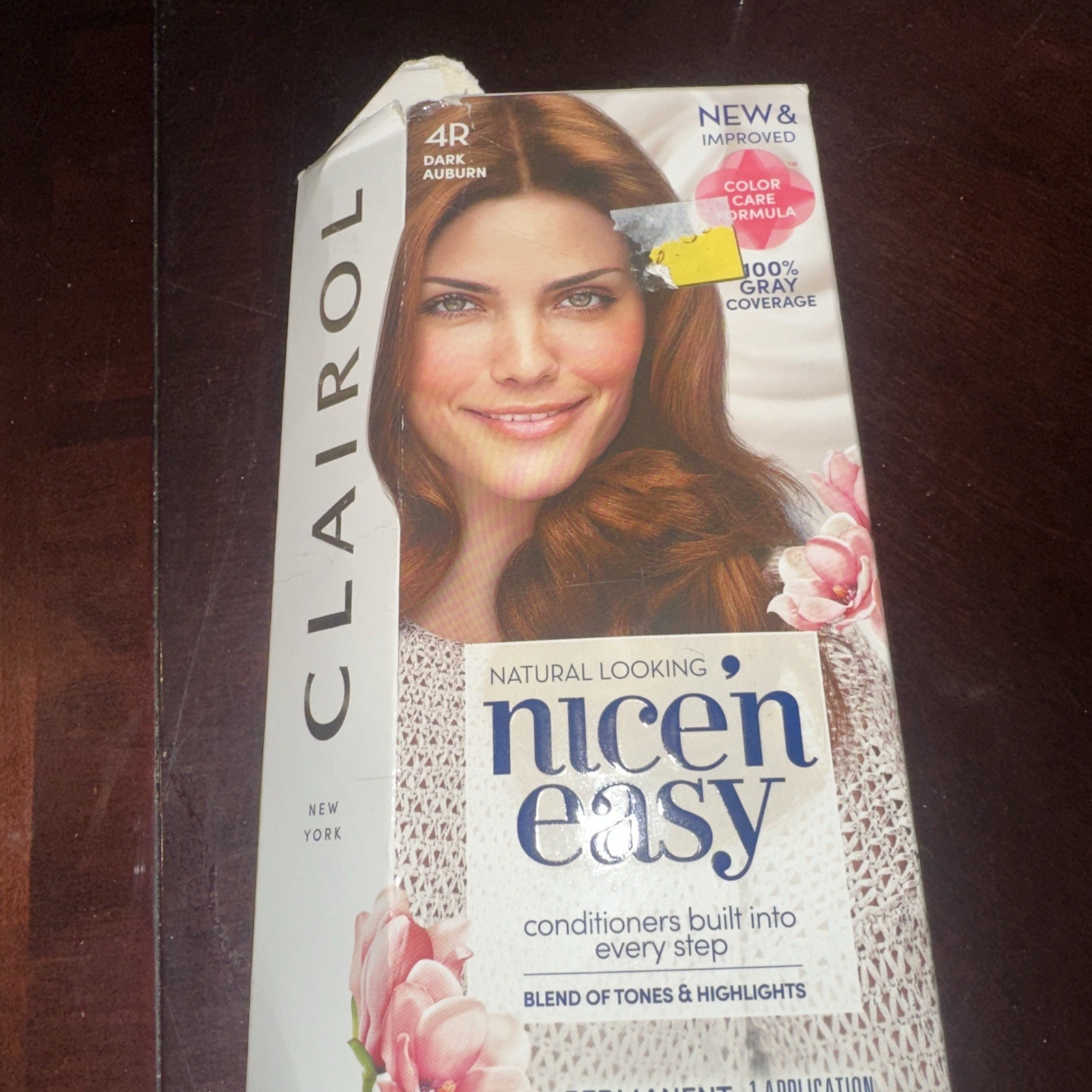Clairol Nice'n Easy Permanent Hair Dye, 4R Dark Auburn Hair Color