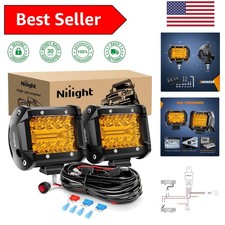 Waterproof Amber Led Fog Spot Lights - 4 Inch 60w Duo For Trucks Suvs Waterproof Amber Led Fog Spot Lights - 4 Inch 60w Duo For Trucks Suvs