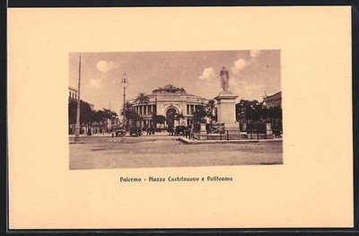 Palermo, Piazza Castelnuovo e Politeama, Ansichtskarte 