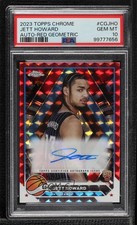 2023-24 Chrome Red Geometric Refractor 2/5 Jett Howard PSA 10 GEM MT Auto 1fl4