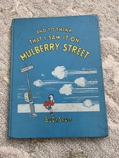 And To Think That I Saw It On Mulberry Street Dr. Seuss Book Club Edition 1937